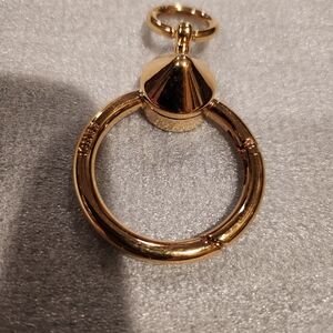 Fendi Gold-Tone Key Ring Card Holder Charm